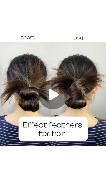 Liliya Poznyakova Hair Education Moscow on Instagram: "Hairstyle feathers 
for hair #hairtutorial" Feather Hairstyle, Feathers For Hair, Bun Hairstyle Tutorial, Hair Education, Low Buns, Hair Bun Tutorial, Bun Hairstyle, Hairstyle Tutorial, Braided Bun