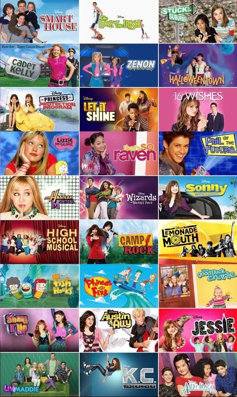 2000 Girly Movies, Disney Channel Rooms, Girly Tv Shows, Disney Channel Movies List, 2000s Disney Movies, Disney Channel Characters, 2000s Disney Channel, Sleepover Film, Good Tv Shows