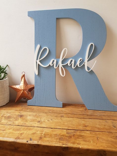 Personalized Nursery Decor, Fotografi Urban, Laser Engraved Ideas, Wood Name Sign, Wooden Name Signs, Name Wall Art, Wooden Letter, Wooden Names, Baby Name Signs