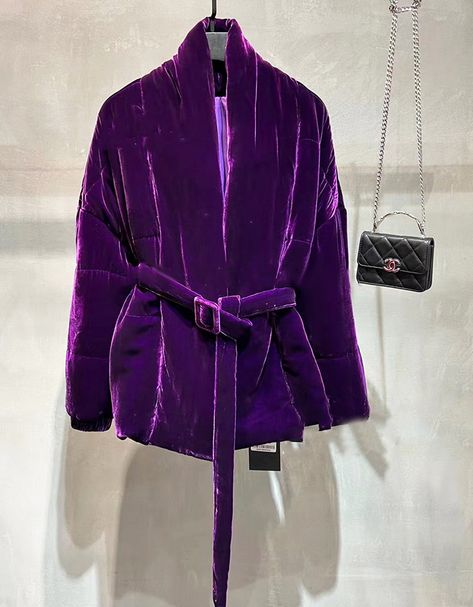 Silk Velvet Jacket, Velvet Coat Women, Fabric Gift Wrap, Velvet Coat, Luxury Wear, Velvet Collection, Purple Jacket, Elegant Dresses For Women, Velvet Fashion