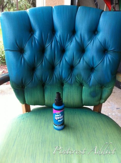 Spray Paint Chairs, Tulip Fabric, Fabric Spray Paint, Paint Upholstery, Fabric Spray, Redo Furniture, Reupholster, Furniture Projects, My New Room