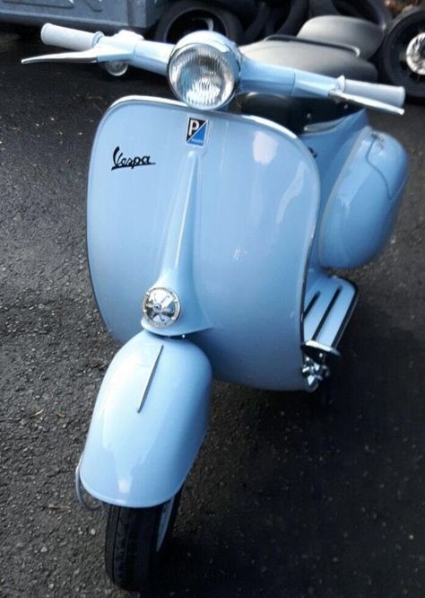 The Vespa is a line of scooters patented on April 23, 1946 by the company Piaggio & Co, S.p.A. The name Vespa, which means "wasp" in Italian, was chosen by Enrico Piaggio. Mushroom Apocalypse, Vespa Blue, Blue Vespa, Vespa Vbb, Vespa Px 125, Vespa Vintage Italy, Scooters Vespa, Vespa Bike, Vespa Piaggio