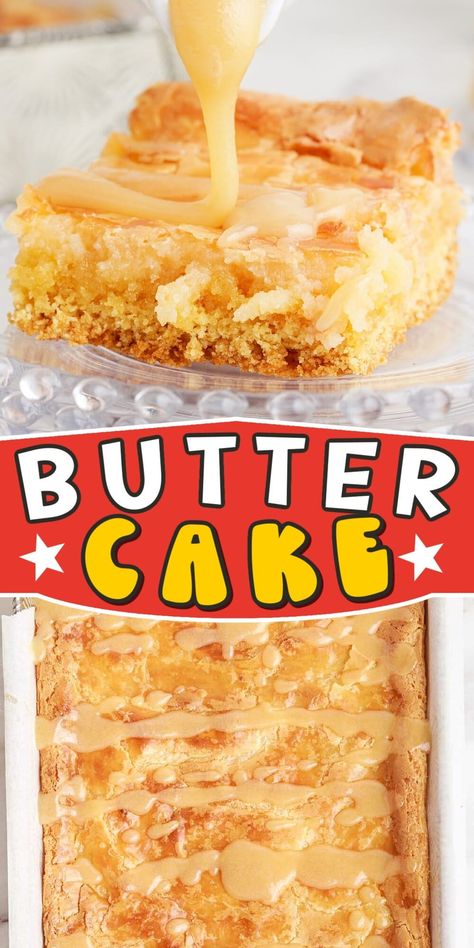 Cake 9x13, Ooey Gooey Butter Cake Recipe, Best Butter Cake Recipe, Easy Butter Cake Recipe, Gooey Butter Cake Recipe, Ooey Gooey Butter Cake, Cake Princess, Pat Riley, Kentucky Butter Cake