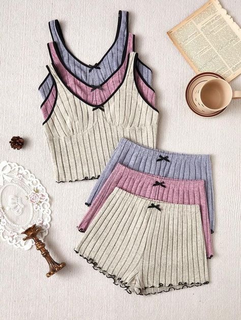 £14.49 curated on LTK Trendy Fall Outfits, Loungewear Women, Home Wear, Striped Short, Womens Loungewear, Lounge Sets, Sleepwear Women, Pure Color, Maternity Bag