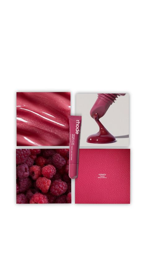 #rhode #red #raspberry #haileybieber #skincare #lipgloss #aesthetic Lip Gloss Design Ideas, Rhode Raspberry, Lip Products Aesthetic, Ugc Makeup, Raspberry Aesthetic, Lipgloss Aesthetic, Lipstick Ad, Berry Lips, Digital Marketing Design