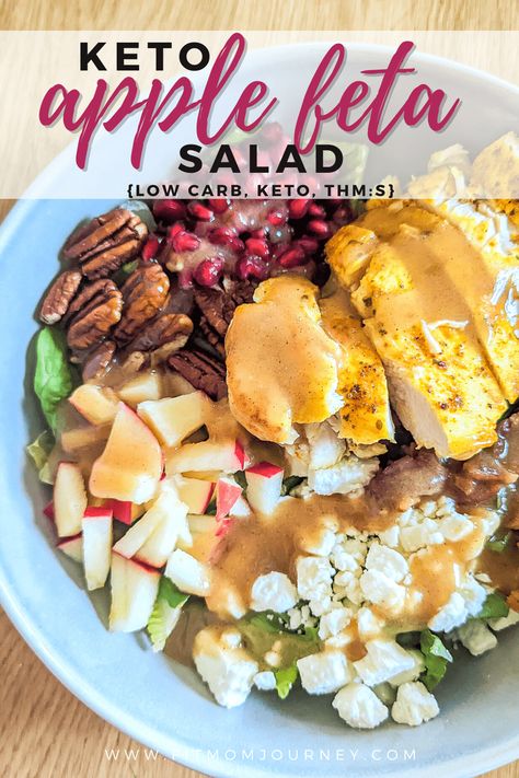 Spinach Apple Feta Salad, Apple And Feta Salad, Apple Feta Salad, Apple Feta Walnut Salad, Apple Harvest Chicken Salad, Salad Low Carb, Keto Easter, Autumn Harvest Honeycrisp Apple And Feta Salad., Apple Cider Vinaigrette