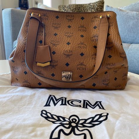 Beautiful Mcm Handbag With Very Little Wear On Outside. Inside Fabric Need To Be Totally Redone As Shown In Photos, But The Outside Is In Almost Brand New Condition. Bag Comes With Original Dust Bag And Authenticity Cards. Mcm Bag, Gucci Vintage Bag, Blue Leather Bag, Red Leather Bag, Leather Hobo Handbags, Mcm Handbags, Hobo Crossbody Bag, Mcm Bags, Gucci Vintage