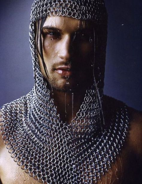 Chain-mail Knight In Shining Armor, Medieval Times, Strip Club, Chain Mail, Crusades, Fantasy World, Male Models, Character Inspiration, Beautiful Pictures