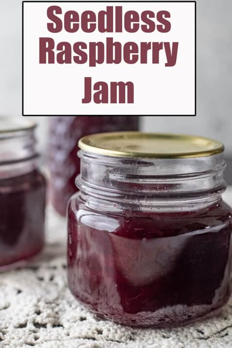 Raspberry Jelly Recipe Easy, Seedless Black Raspberry Jam Recipe, Raspberry Jam Recipe Canning, Seedless Raspberry Jam Recipe, Raspberry Preserves Recipe, Raspberry Jelly Recipe, Low Sugar Strawberry Jam Recipe, Easy Raspberry Jam, Mary Mahoney