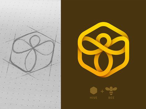 Hive + Bee Logo by Yoga Perdana on Dribbble Hive Logo, Logo Bee, Staff Appreciation Week, Bee Logo, Bee Boxes, Staff Appreciation, Learning Design, Professional Logo Design, Bee Design