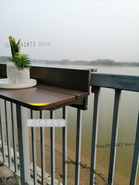 Leisure Railing Hanging Table Balcony Bar Table Home Hanging Table Foldable Hanging Bar Balcony Bar Table, Balcony Table, Table Foldable, Balcony Bar, Closet Renovation, Hanging Table, Hanging Bar, Roof Terrace, Work Office