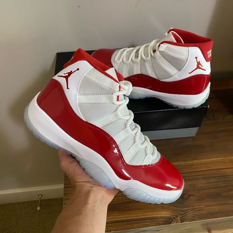 Product Details- Air Jordan 11 "Cherry" Condition: Brand New Sku: Ct8012-116 Woman Size: 10.5 Men Size: 9 The Shoes Are In The Original Box. Shipping- I Always Ship Within 2 Business Days! Thank You For Shopping! Air Jordan 11 Cherry, Jordan 11 Red, Tenis Jordan, Jordan 11 Cherry, Jordan 4 Bred, Pretty Sneakers, Cherry Color, Hype Clothing, Jordan 9