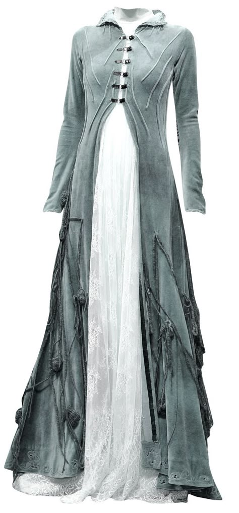 Priestess Jacket Gaun Abad Pertengahan, Fantasy Dresses, Medieval Dress, Medieval Clothing, Fantasy Costumes, Fantasy Dress, Fantasy Clothing, Coven, Fantasy Fashion