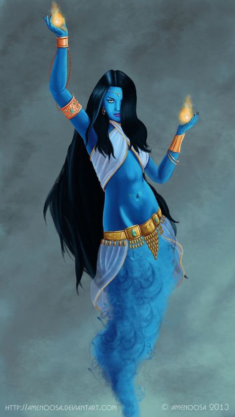 Fantasy Races, Arabian Nights, Mystical Creatures, Urban Fantasy, Fantasy Inspiration, Dnd Characters, Fantasy Character Design, Aladdin, Fantasy Creatures