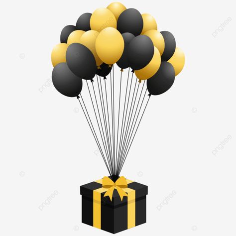 Birthday Material Png, Iphone Wallpaper Purple Flower, Luxury Birthday Party, Birthday Ballon, Happy Birthday Hd, Diy Cake Topper Birthday, Gold And Black Background, Graduation Images, Black And Gold Balloons