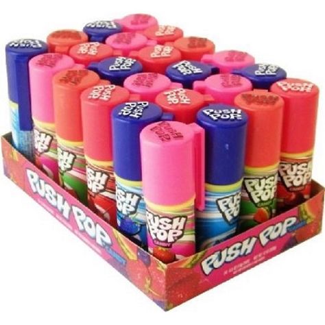 Push Pop Candy, 80s Candy, Gourmet Lollipops, Rainbow Sherbet, Push Pop, Candy Pop, Push Pops, Candy Brands