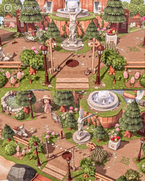 Animal Crossing Entrance Ideas, Animal Crossing Entrance, Cottagecore Ideas, Cottagecore Animal Crossing, Nintendo Switch Animal Crossing, Pink Island, Acnh Cottagecore, Animal Crossing 3ds, Entrance Ideas