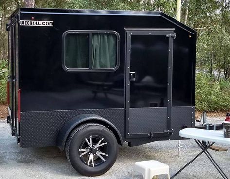 Building A Trailer Camper, Custom Cargo Trailers, Squaredrop Camper Diy, Tent Trailer Remodel Diy, Camper Diy Ideas, Mini Camper Diy, Diy Camping Trailer, Lightweight Camper Trailer, Diy Teardrop Camper