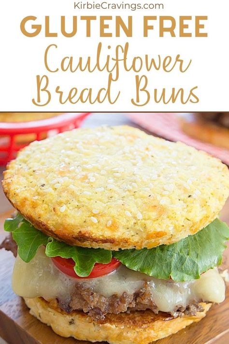 Gluten Free Cauliflower Bread Buns are low carb and gluten free. They are perfect to use with hamburgers, sandwiches and more. And unlike other cauliflower bread substitutes, you don’t need to wring dry the cauliflower! They are so easy to make. Glaze the top with honey and thank me later! Cauliflower Bread, Gluten Free Scones, Bread Buns, Baking With Coconut Flour, Bread Substitute, Gluten Free Dinner, Thank Me Later, Cauliflower Recipes, Wrap Recipes