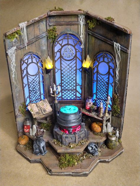 Miniature Witches House, Witch Dolls House, Witch House Diorama, Witch Doll House, Diy Miniature Witch House, Miniature Witch Room, Witch Dollhouse Miniatures, Mini Witch House, Miniature Witches Cottage