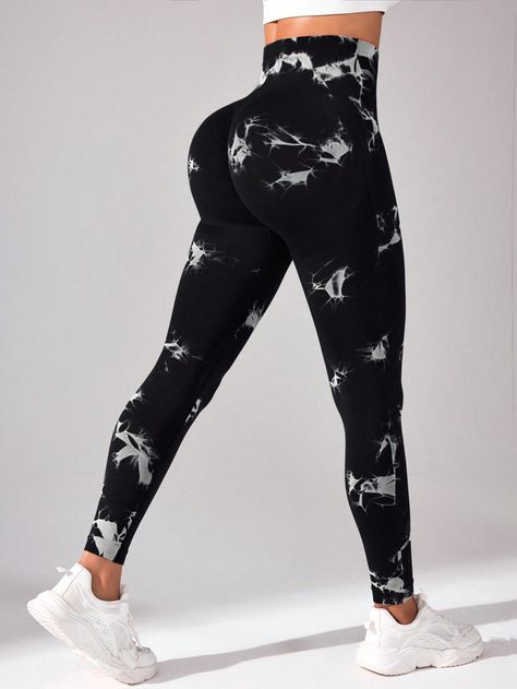 SHEIN Sport Studio Color Block Elastic Casual Sports Leggings For SummerI discovered amazing products on SHEIN.com, come check them out! Patterned Gym Leggings, Printed Sports Leggings, Studio Color, Workout Fits, Legging Sport, Women Sports, Outdoor Woman, Sports Leggings, Kids Beachwear