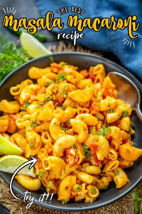 Masala Macaroni is a macaroni pasta with desi or Indian twist. This Indian style paste is spicy, loaded with cheese and is perfect to serve for breakfast or lunch. Here is how to make masala macaroni recipe. Masala Macaroni, Pasta Indian Style, Roasted Tomato Pasta, Macaroni Recipe, Macaroni Recipes, Macaroni Pasta, Breakfast Recipes Indian, Vegetable Pasta, Masala Recipe