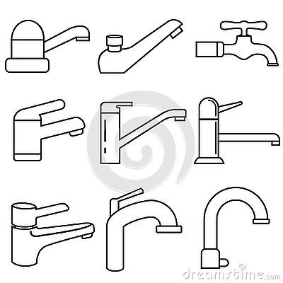 Water Faucet Drawing, Water Tap Drawing, Faucet Drawing, Sink Illustration, Pedastal Sink, Sink Drawing, Daily Sketching, Object Illustration, Law Logo