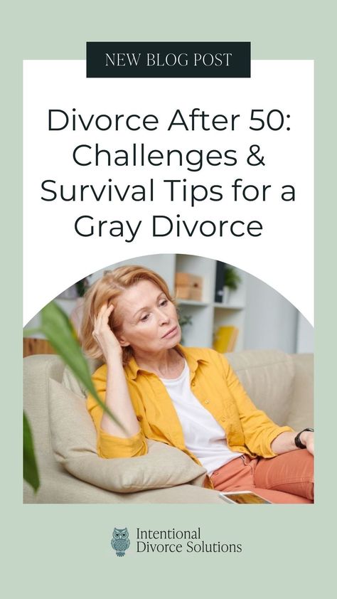 Are you considering a divorce after 50? Discover the unique challenges and essential survival tips for navigating a gray divorce. From financial implications to protecting your future, learn how to create a plan and come out stronger on the other side. Don't let age hold you back from finding happiness and starting a new chapter in life. Explore our guide for valuable insights and expert advice on life after divorce. #PreparingforDivorce #DivorceAfter50 #LifeAfterDivorce How To Grieve A Divorce, Divorce After 50 For Women, How To Move On After Divorce, How To Start Over After Divorce, Grey Divorce, Divorce Healing, Gray Divorce, Divorce Finances, Divorce Coaching