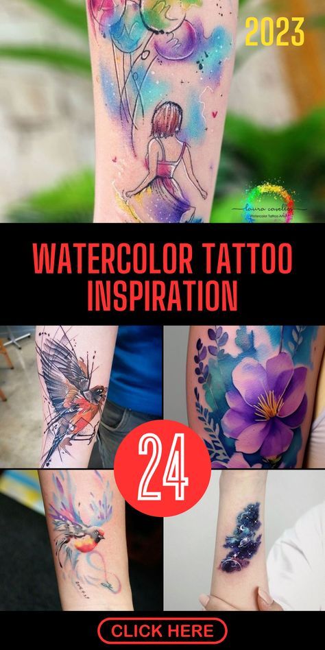 Embrace the charm of tiny watercolor tattoo ideas. Discover small-scale designs that pack a punch, allowing you to carry intricate artistry with you wherever you go. Let these tiny watercolor tattoo ideas inspire your own delicate and charming ink. Watercolor Half Sleeve Tattoo For Women, Watercolor Script Tattoo, Tattoo Ideas Female Watercolor, Watercolor Wrist Tattoos For Women, Color Shading Tattoo, Water Colour Tattoo Designs, Water Colour Tattoo For Women, Watercolor Flowers Tattoo, Watercolor Tattoo For Women Unique