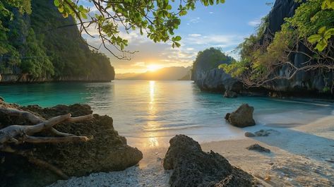 Photo sunset at el nido palawan philippi... | Premium Photo #Freepik #photo El Nido Palawan Philippines, El Nido Palawan, Palawan Philippines, Palawan, Premium Photo, Philippines, Graphic Resources, Quick Saves