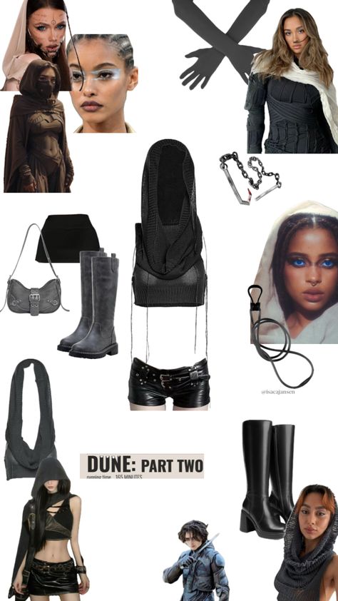 Rave costume inspo halloween, micro leather shorts black, cool girl halloween, halloween costume paul atreides, dune movie 2, rave festival outfit inspo desert dune Cool Girl Halloween, 2 Halloween Costumes, Festival Outfit Inspo, Dune Movie, Rave Costume, Rave Fits, Paul Atreides, Rave Costumes, Costume Inspo