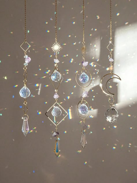 Multicolor  Collar  Cristal Artificial   Embellished Spooky Autumn, Suncatcher Window, Crystal Suncatcher, Hanging Crystals, Rainbow Maker, Autumn Festival, 背景 シンプル, Crystal Suncatchers, Crystals In The Home