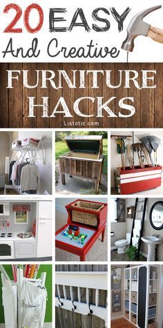 An AWESOME list of easy DIY furniture hacks! This makes me want to go thrift shopping. | Listotic.com Easy Diy Furniture, Fashion Architecture, Unusual Furniture, Diy Furniture Hacks, Diy Furniture Easy, Diy Simple, Diy Makeover, Repurposed Furniture Diy, Creative Furniture