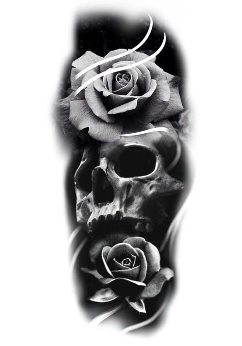 Cover Up Tattoos For Men, Best Cover Up Tattoos, Skull Rose Tattoos, Black Skull Tattoo, Skull Art Tattoo, Skull Hand Tattoo, Rose Tattoos For Men, Skull Sleeve, Skull Sleeve Tattoos