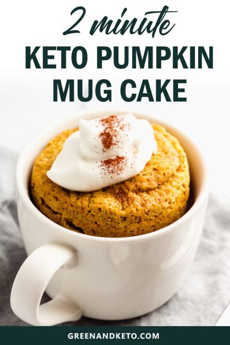 Keto Pumpkin Desserts, Pumpkin Mug Cake, Cake Mug, Keto Mug Cake, Pumpkin Desserts, Keto Pumpkin, Homemade Pumpkin Puree, Pumpkin Mug, Pumpkin Recipes Dessert