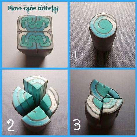 Plastic Fou, Polymer Clay Cane Tutorial, Polymer Clay Cane, Polymer Clay Diy, Polymer Clay Canes, Polymer Clay Jewelry Diy, Polymer Crafts, Clay Jewelry Diy, Fimo Clay