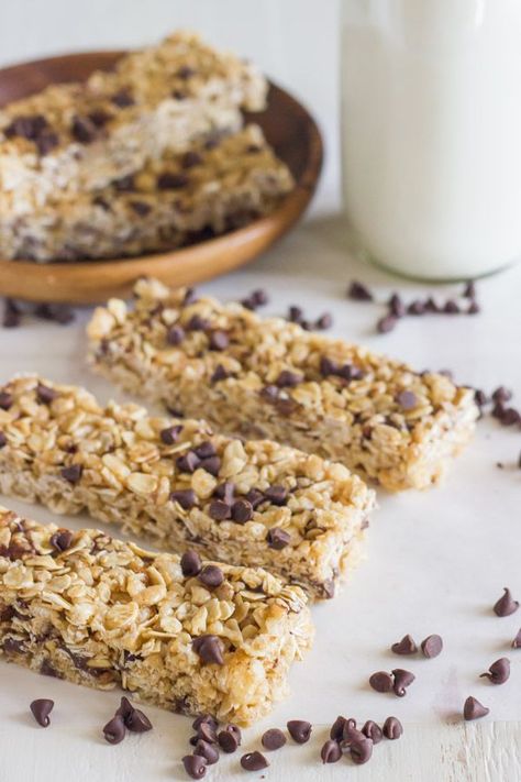 Chocolate Chip Granola Bar Recipe, Chewy Chocolate Chip Granola Bars, Granola Bar Recipe Chewy, Quaker Chewy Granola Bars, Staple Foods, Chocolate Chip Granola, Chocolate Chip Granola Bars, No Bake Granola Bars, Chewy Granola Bars