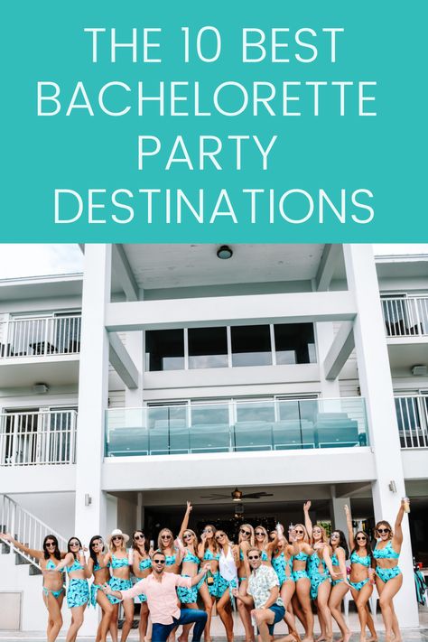 The 10 best bachelorette party destinations - where to host your bachelorette party in the USA, or even Mexico - plus tips for each destination! #bacheloretteparty #bacheloretteplanning #bachelorette #brides #weddingplanning Where To Go For Bachelorette Party, Bachlorette Party Destination, Large Bachelorette Party Ideas, Best Beach Bachelorette Locations, Provincetown Bachelorette Party, Tybee Island Bachelorette Party, Bachelorette Destinations Usa, Catalina Island Bachelorette Party, Cheap Bachelorette Party Destinations