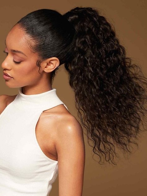 The Luxy Hair Curly Ponytail Extension is frizz-proof, humidity-resistant, and absolutely effortless. Designed with a 2C/3A, to help you embrace your natural texture, however wild it may be. Made from 100% Remy human hair with a velcro base for security. Free shipping. Buy now, pay later! #hair #hairstyle #haircolor High Curly Ponytail, Curly Hair Ponytail, Luxy Hair Extensions, Luxy Hair, Cute Short Haircuts, Curly Ponytail, Curly Hair Extensions, Clip In Ponytail, Ponytail Hair Extensions