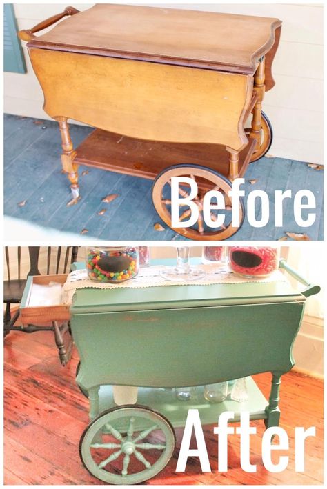 tea cart, vintage tea cart, painted tea cart, before and after, diy blog, the hollidays at home, Painted Tea Cart, Antique Tea Cart, Vintage Tea Cart, Tea Trolley, Tea Cart, Chalk Paint Projects, Tea Diy, Furniture Paint, Painted Chairs