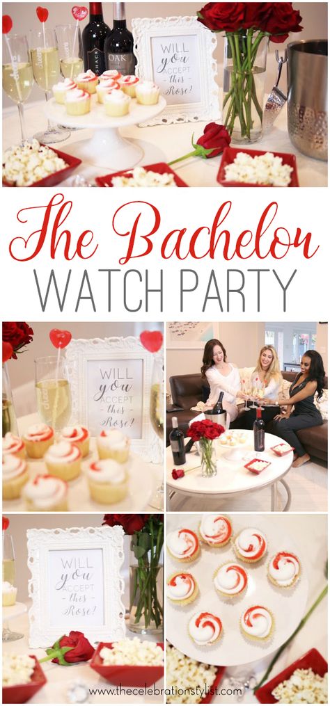 ABC's The Bachelor TV Show Finale Watch Party. Will you accept this rose? Bachelor Watch Party Food, The Bachelor Watch Party, Watch Party Snacks, Bachelor Watch Party, Watch Party Ideas, The Bachelorette Tv Show, Watch Party Food, Bachelor Night, The Bachelor Tv Show