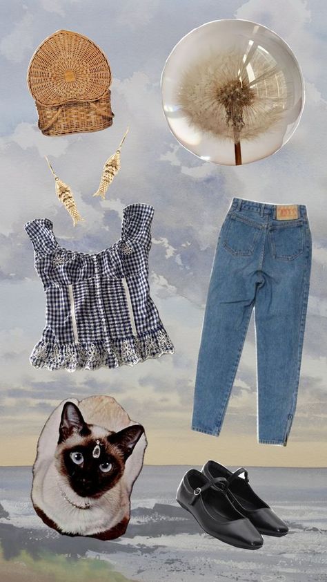 Picnic outfit by the seaside, I bring fishies for the cat ! Maybe I'll make a wish 🐈‍⬛ Picnic Outfit, The Seaside, Make A Wish, Your Aesthetic, Creative Energy, Bring It On, Energy, Pins