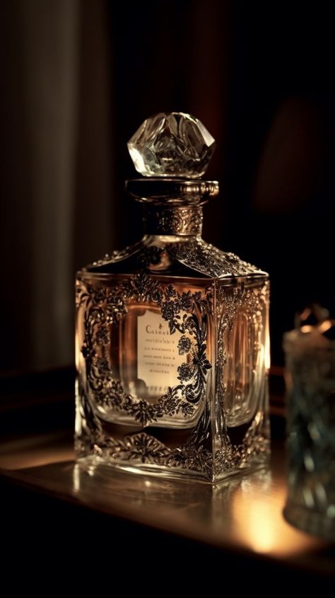 Elegant Perfume Aesthetic, Vintage Perfume Aesthetic, Expensive Perfume Aesthetic, Luxury Perfume Bottle Design, Vintage Perfume Bottles Aesthetic, Dark Academia Perfume, Aesthetic Perfume Bottles, Unique Perfume Bottles, Luxury Perfume Aesthetic