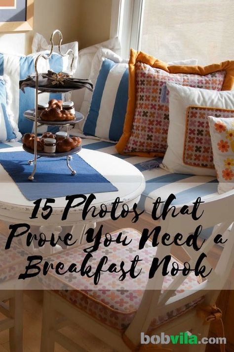 Better Than Breakfast In Bed Breakfast Nook Seating, White Beach Houses, Breakfast Nook Furniture, Cottage Style Living Room, Breakfast Nook Table, Breakfast Nook Ideas, Small Cottage Kitchen, Kitchen Breakfast Nooks, Kitchen Styles