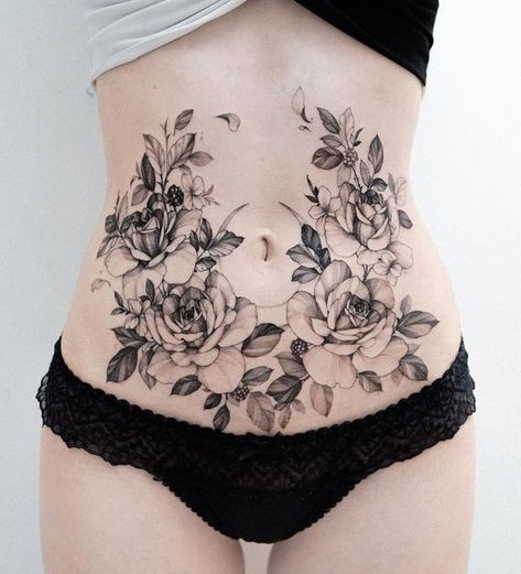 How to choose a design when there are so many different tattoo ideas? We are here to help you. 60+ awesome and trendy designs for rose tattoos await you. Stomach Tattoos For Women, Henna Belly, Belly Button Tattoos, Lower Belly Tattoos, Abdomen Tattoo, Small Belly, Lower Stomach Tattoos, Tummy Tattoo, Button Tattoo