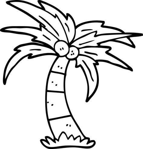 line drawing cartoon palm tree Cartoon Palm Tree, Vector Game, Tree Tree, Drawing Cartoon, Cartoon Style, Cartoon Drawings, Palm Tree, Cartoon Styles, Line Drawing