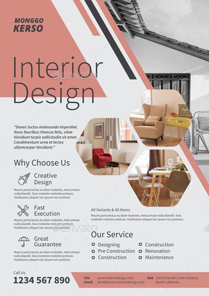 Interior Design Preview - GraphicRiver Interior Design Flyer, محطة وقود, Interior Design Template, Brochure Design Creative, Business Brochure Design, 포트폴리오 레이아웃, Graphic Design Brochure, Flyer Design Layout, Interior Design Presentation