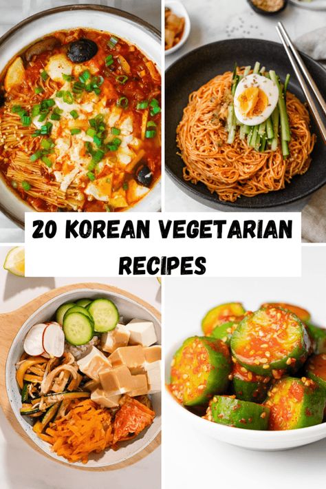 Korean Lentil Recipes, Vegetarian Cultural Recipes, Korean Dishes Vegetarian, Easy Chinese Recipes Vegetarian, Japchae Recipe Korean Vegetarian, Korean Soup Recipes Vegetarian, Easy Korean Food Recipes Vegetarian, Easy Vegetarian Korean Recipes, Vegetarian Korean Dishes