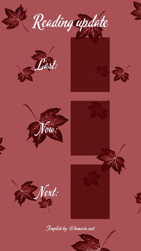 Template, autumn, bookstagram, red Last Now Next Bookstagram, Last Now Next Bookstagram Template, Reading Update Template, Book Rating, Reading Template, Bookstagram Templates, Book Review Template, Review Template, Book Reading Journal