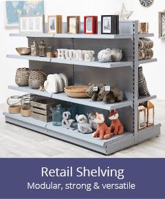 Shopfitting Warehouse | Buy Shopfittings Online | Retail Display Equipment Store Shelves Design, Shop Shelving, Gondola Shelving, Ladder Storage, Countertop Cabinet, Mobile Shelving, Wire Shelving Units, Pegboard Accessories, Acrylic Shelf